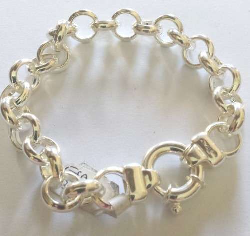 *GORGEOUS* 925 STERLING SILVER 12MM BELCHER BRACELET - 20CM