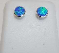STERLING SILVER STUDS WITH OPAL STONES