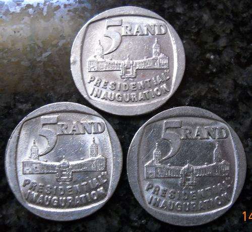 3 x 1994 Presidential Inauguration Coins Plus 3 x 2008 90th Birthday Stamps -Bid is for the lot