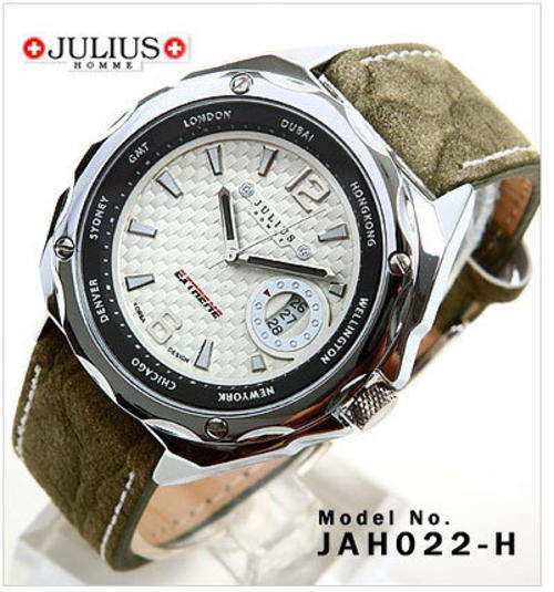 Julius Homme Quartz~ Casual Gents Watch with Date Display, warranty
