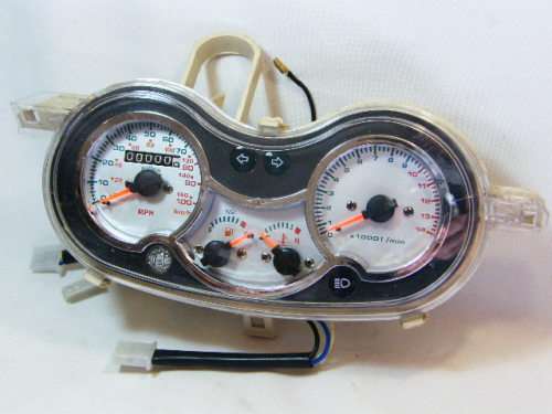 Instrument panel cluster for various 125cc/150cc scooters - front cover cracked at right