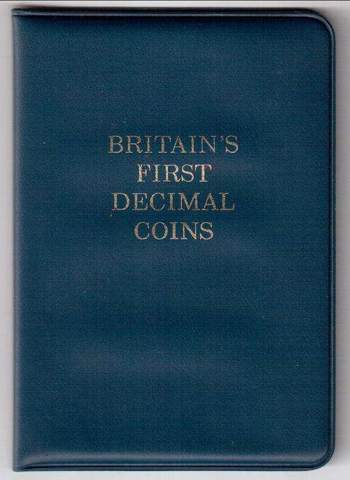 British first decimal coins in blue booklet - REDUCED