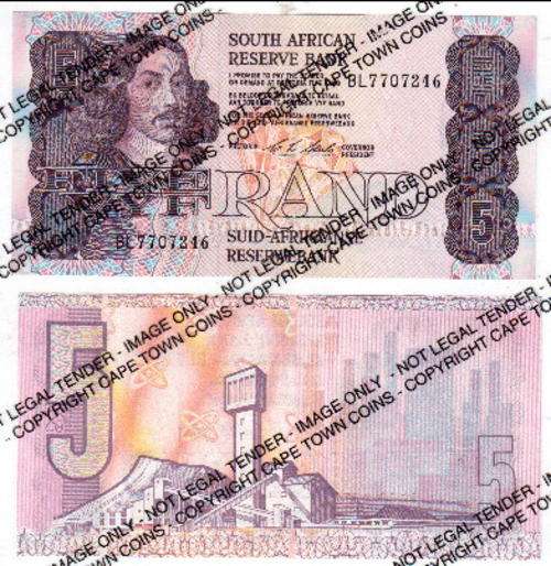 CL Stals 1st issue R5 banknotes Uncirculated with 5 consecutive numbers - as per scan*