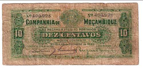 1933 Mozambique 10 Centavos banknote @ CRAZY R1 start