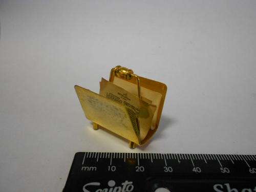 Miniature brass ornament magazine stand - as per scan