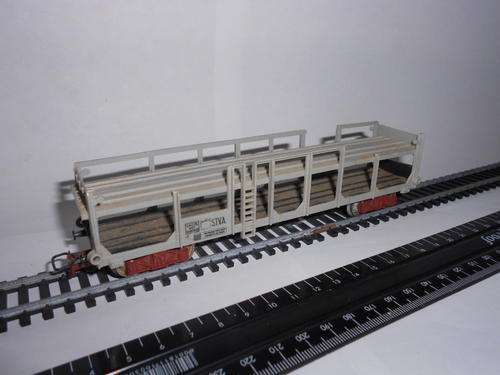 Jouef car transport wagon, side barriers broken - as per scan