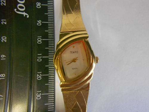 Tempo ladies quartz gold plated wristwatch - CRAZY WEDNESDAY