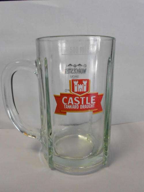 Castle draught glass beer mug for Worcester Show - as per scan