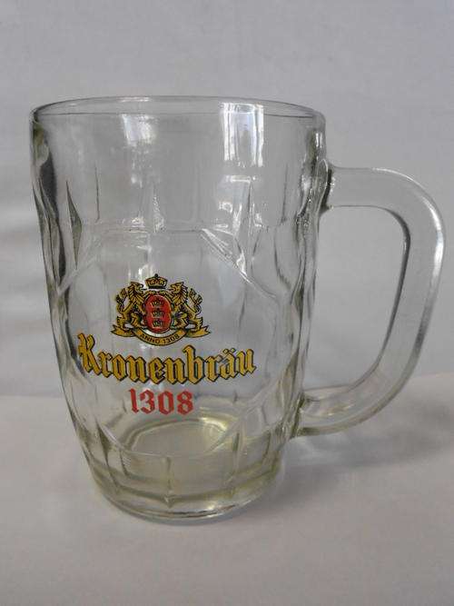Kronenbrau glass beer mug - as per scan