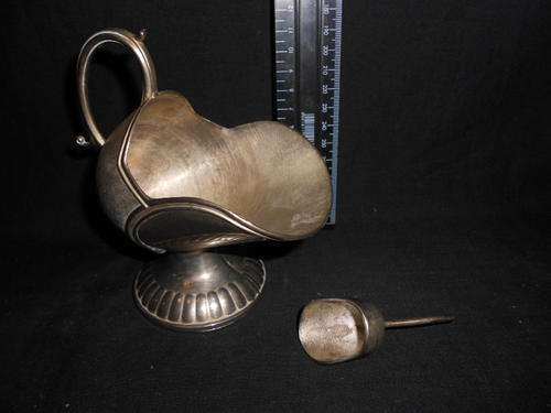 Silver Plated sugar cup with spoon - as per scan