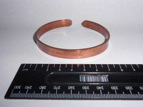 Copper bangle with 'Slawek' engraved on it - CRAZY R1 AUCTION