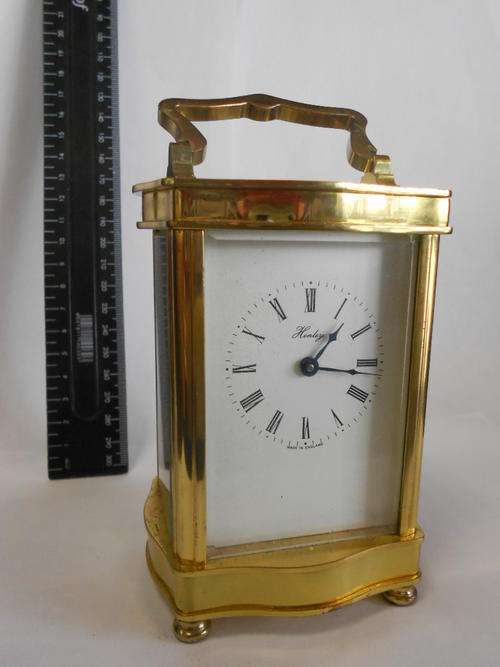 Henley carriage clock with key, needs a service and a new spring - as per scan