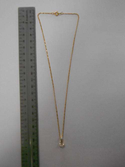 Gold plated necklace with pendant - as per scan*