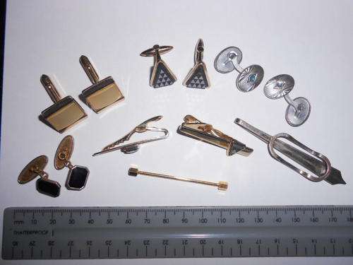 Lot of cufflinks and tie pins - as per scan*