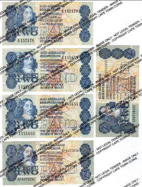 Lot of 5 assorted UNC R2 banknotes - as per scan