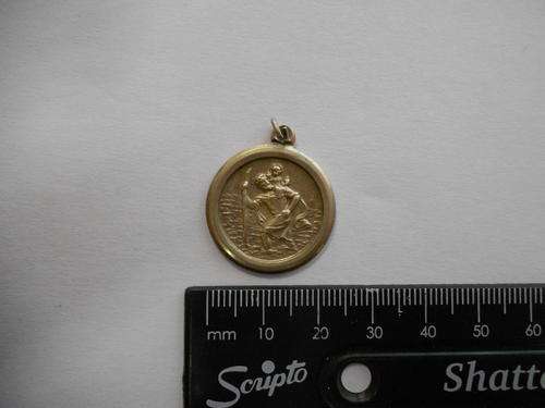 Large silver St Christopher pendant - as per scan