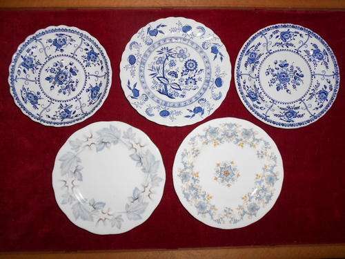 Lot of 5 different side plates - as per scan