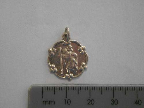 Silver St Christopher pendant - as per scan