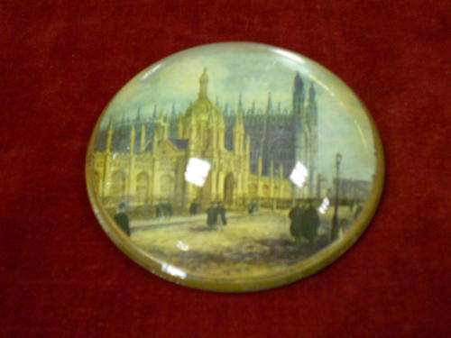 Hand cast glass paper weight Â king's college,cambridge CRAZY WEDNESDAY