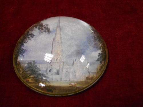 Hand cast glass paper weightÂ salisbury cathedral CRAZY WEDNESDAY