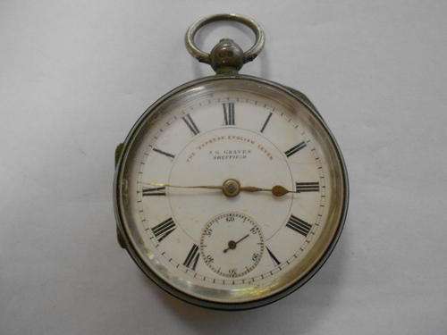 J.G Graves Sheffield, The Express English lever silver hallmarked pocketwatch - REDUCED