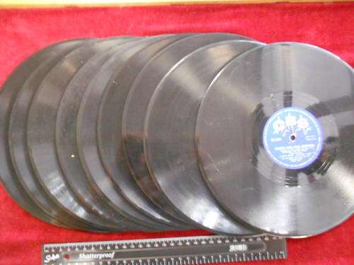 Lot of 10 assorted records, 78rpm, all has been used - as per scan