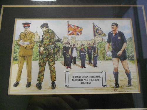 The Royal Glouchestershire, Berkshire and Wiltshire regiment picture in frame - CRAZY WEDNESDAY