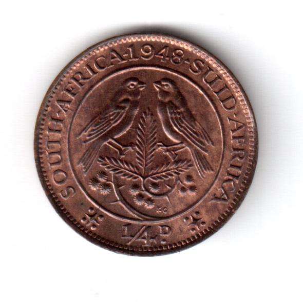 1948 SAU Uncirculated 1/4d Farthing - CRAZY WEDNESDAY