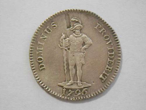 1796 Bern Switzerland silver 1/2 Thaler, ex mount -  OVER 300 YEARS OLD - REDUCED