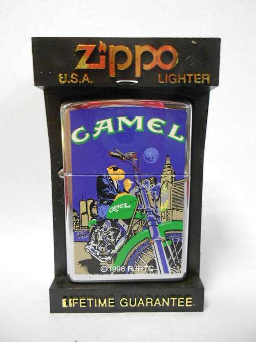 Camel biker high polished ZIPPO in Zippo case - as per scan