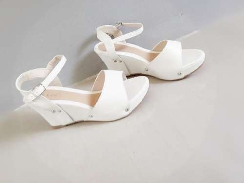 Comfy & Light Womens Ankle Strap Wedge Platform Heels - Size 5 in White Only