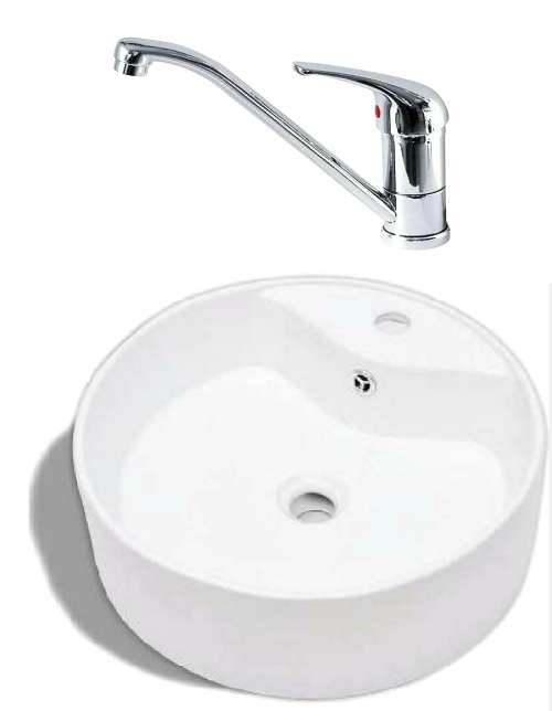 ***R1399*** Brand New!! Hot & Cold water Mixer Tap with Hose MIRROR SHINE