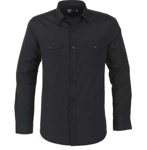 Size 4XL Mens Long Sleeve formal Shirt  (XXXXL)Black