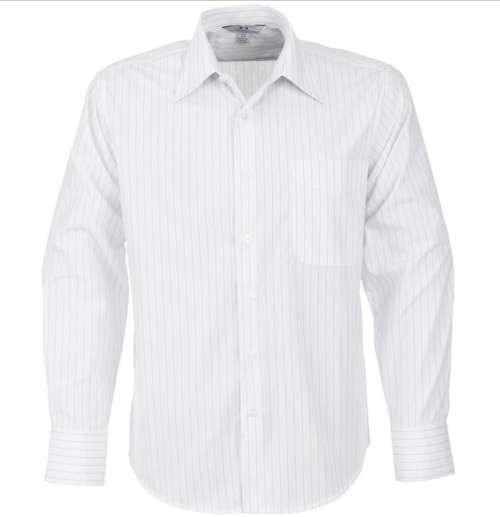 Size 2 XL Mens High Quality Striped Shirt - White with Black Size 2XL only