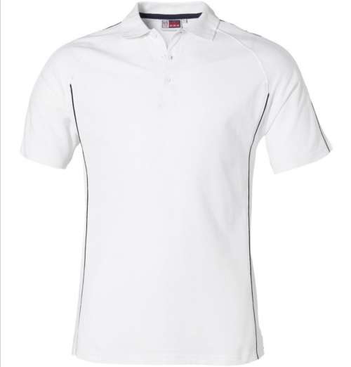 Size 4XL Mens Sporty Golf Shirt - WHITE (XXXXL)