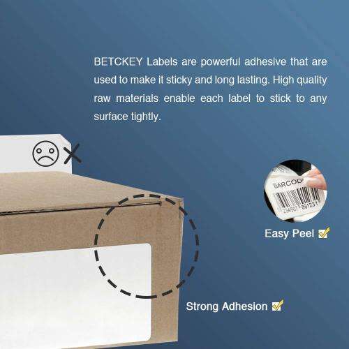 BETCKEY - 10PK Compatible Brother DK-2205 Continuous Length PaperTape Labels 62mmx30.48m(2-3/7"x100'