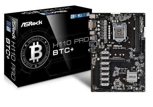 ACSROCK H110 PRO BT Intel H110 1151 ATX Designed for Crypto Mining 1 x PCIe3.0 x16 12 x PCIe2.0 x1