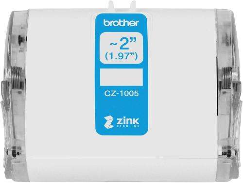 Brother Genuine CZ-1005 Continuous Length ~ 2 (1.97) 50 mm Wide x 16.4 ft. (5 m) Long Label roll