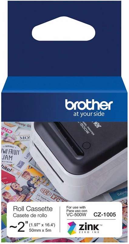 Brother Genuine CZ-1005 Continuous Length ~ 2 (1.97) 50 mm Wide x 16.4 ft. (5 m) Long Label roll