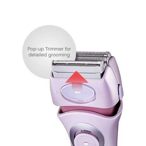 Panasonic Electric Shaver for Women, Cordless 4 Blade Razor, Close Curves, Bikini Attachment,