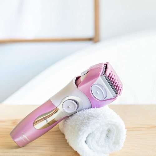 Panasonic Electric Shaver for Women, Cordless 4 Blade Razor, Close Curves, Bikini Attachment,