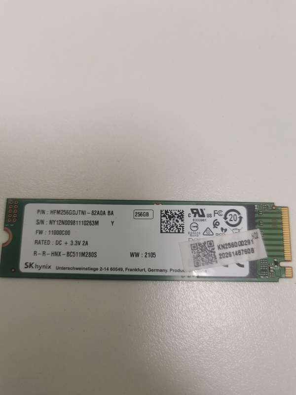 SK Hynix 256GB M.2 SSD (Solid State Drive) NVMe PCIe