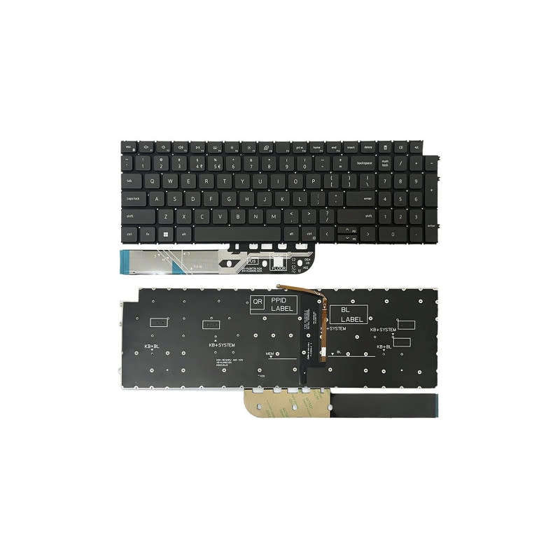 for Dell Inspiron 15-3511 3515 5510 7510 16-7610 US Version Backlight Laptop Keyboard(Black)