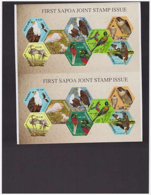First SAPOA joint stamp issue imperf. sheetlets ** SCARCE