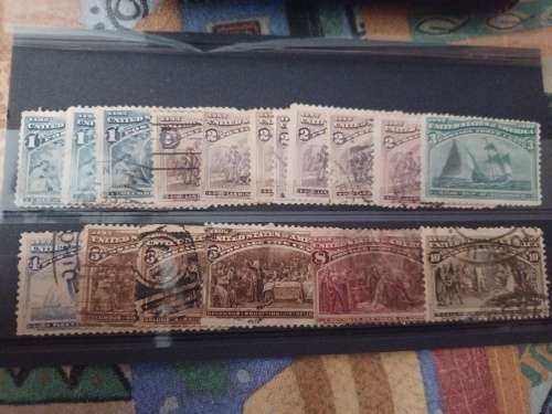US 1893 Columbian Exposition - some few used low values (highest value 10c)