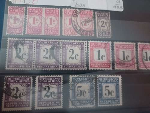 SOUTH AFRICA - Postage Dues selection, incl. Union & Republic, SACC nos see below