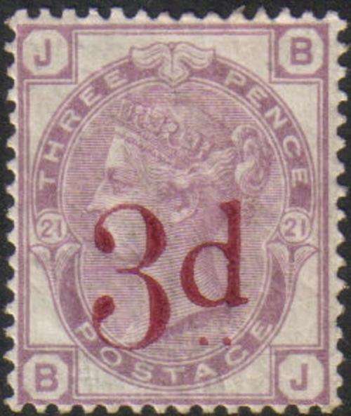 Great Britain - QV - SG159 3d on 3d Lilac MM CV £650