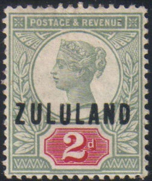 Zululand - SG3 - 2d Grey Green & Carmine VLMM