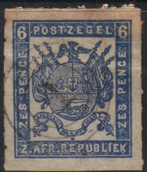 Transvaal SG51 6d Blue VFU