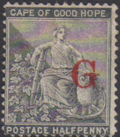 Griqualand West - SG4b  1/2d Grey-black with overprint type 2 UNUSED